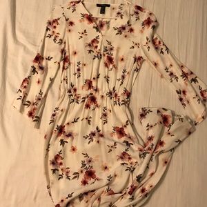 White floral maxi dress